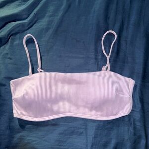 Hollister Light Pink Ribbed Bikini Top